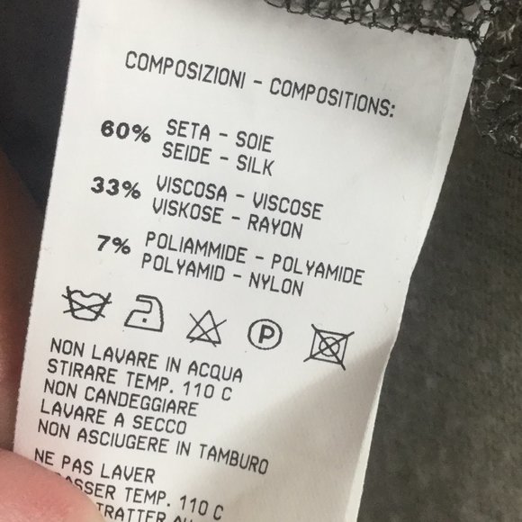 Roberta Scarpa Top Gray Sheer Long Sleeve Italy 8 - Picture 6 of 8